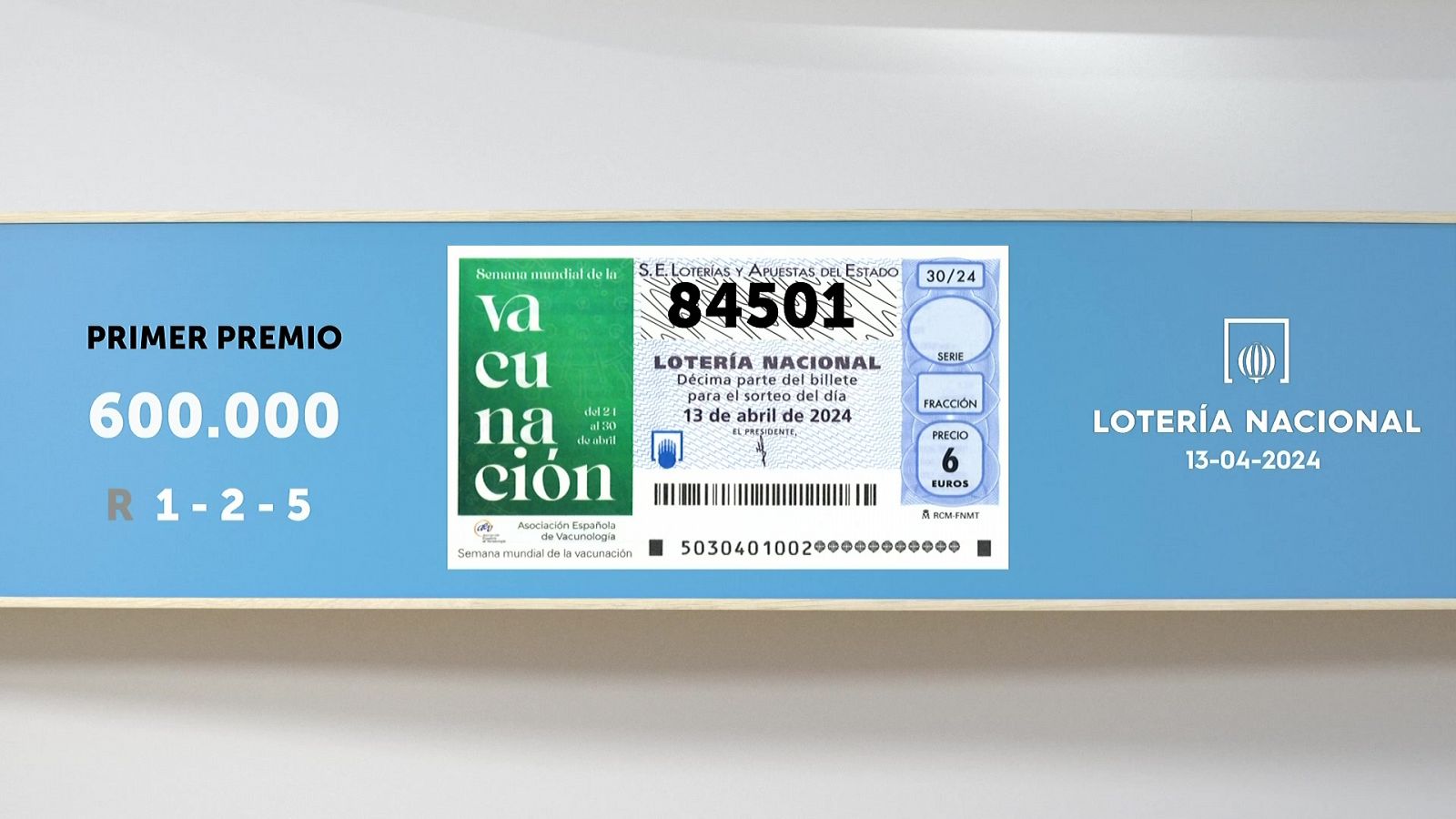 Sorteo de la Lotería Nacional del 13/04/2024 - Ver ahora