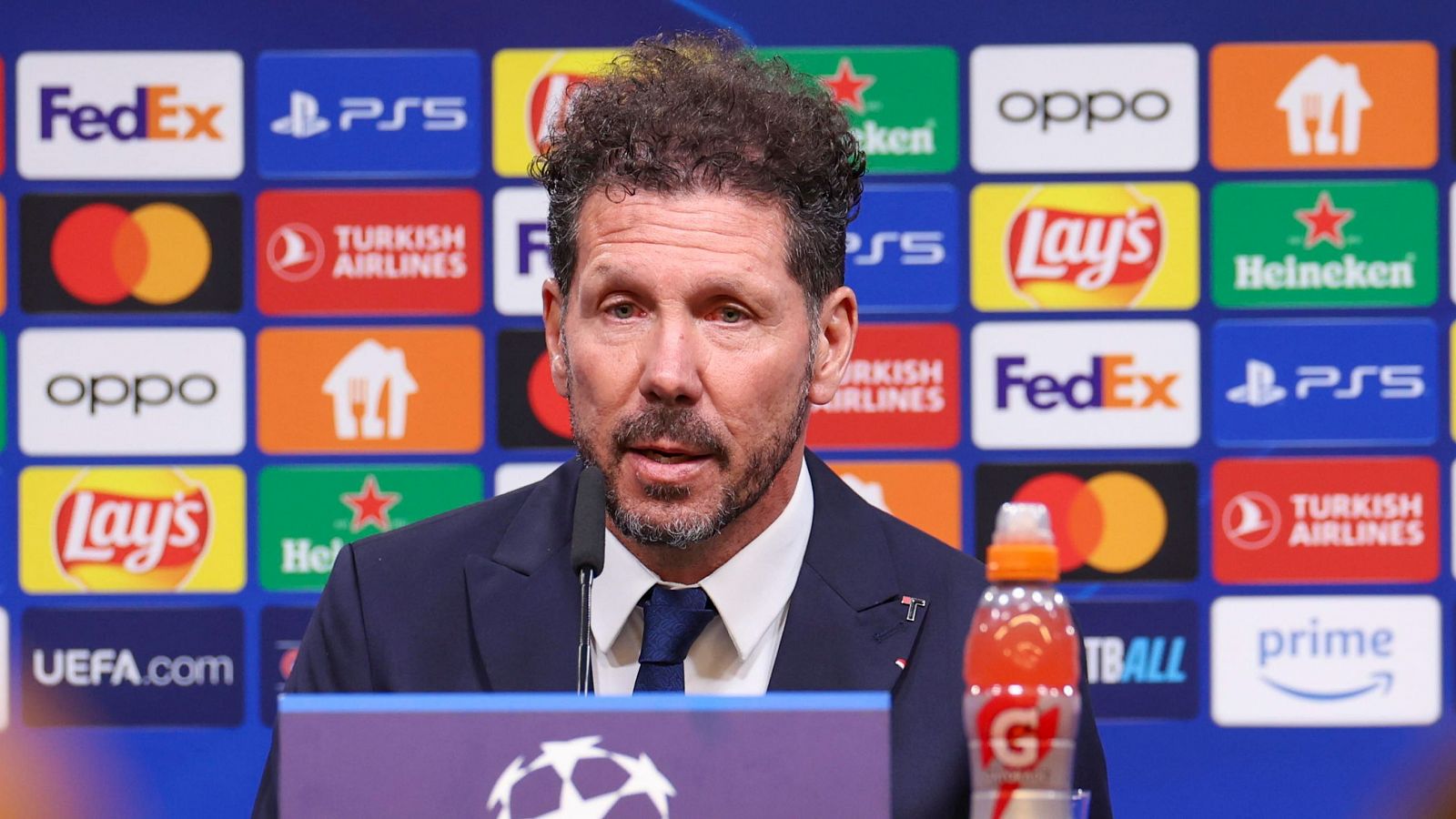 Simeone: "Va a ser una noche de fútbol de las buenas"