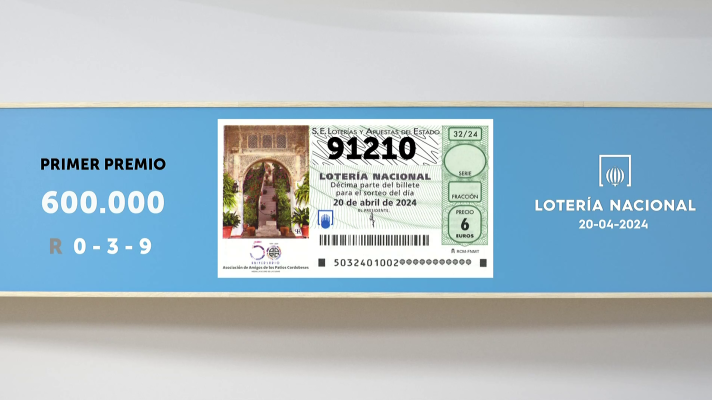 SELAE - Sorteo de la Lotería Nacional del 20/04/2024