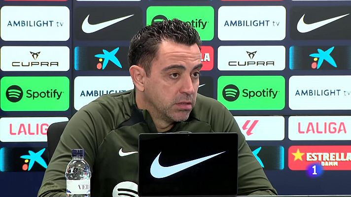 Telediario Fin de Semana - Xavi, en rueda de prensa: "Yo no soy el importante, nos jugamos LaLiga"