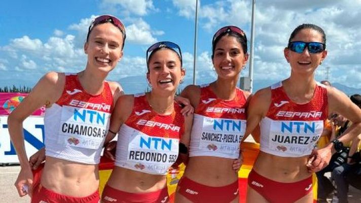 Medalla de bronce para el equipo femenino absoluto en los Mundiales de Marcha