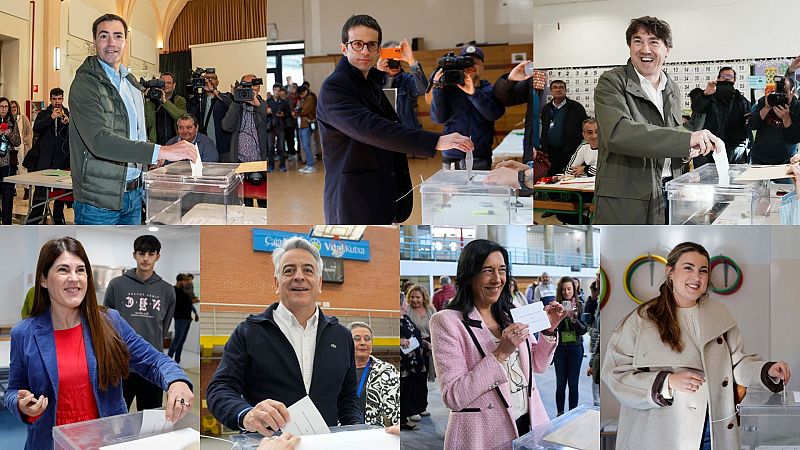 Los candidatos a las elecciones vascas votan llamando a la participación