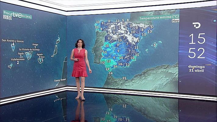 El tiempo - Chubascos con tormenta en el suroeste peninsular, pudiendo llegar a localmente fuertes en el entorno de Sierra Morena