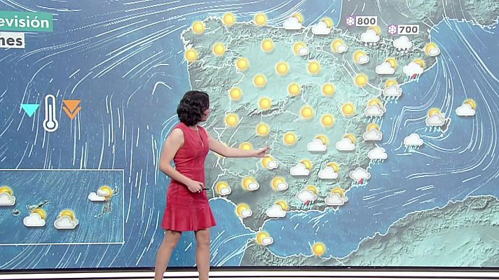 El tiempo - Intervalos de viento fuerte en el litoral noroeste de Galicia, Cantábrico occidental y Ampurdán