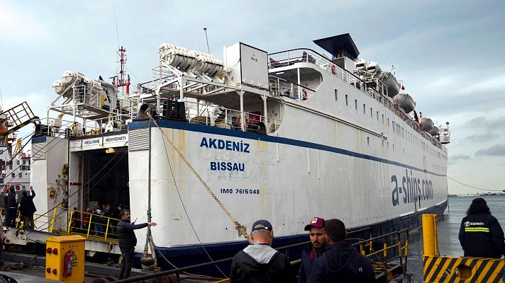 Telediario 2 - Tres buques esperan para zarpar de Estambul con ayuda humanitaria a Gaza