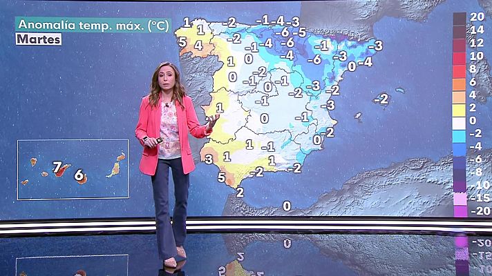 El tiempo - Descenso notable de temperaturas en zonas del cuadrante noreste peninsular.