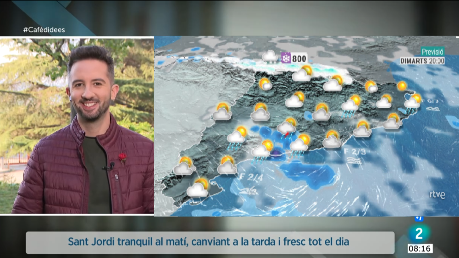 El Temps – Sant Jordi de roses, llibres, ulleres de sol, paraigües i jaquetes | Veure