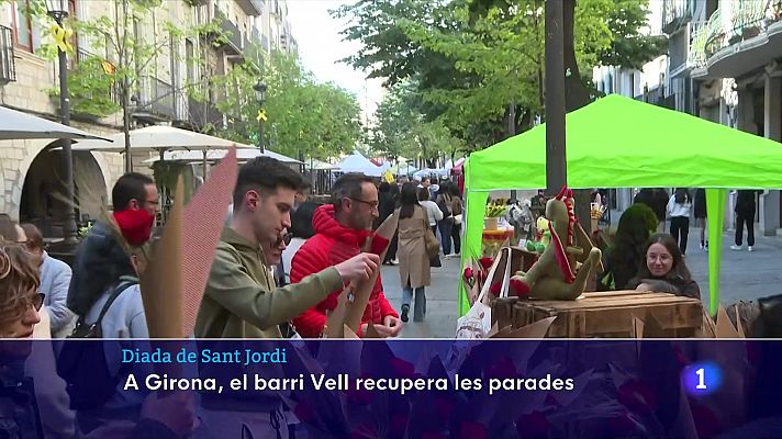 El Barri Vell de Girona recupera l'ambient de Sant Jordi