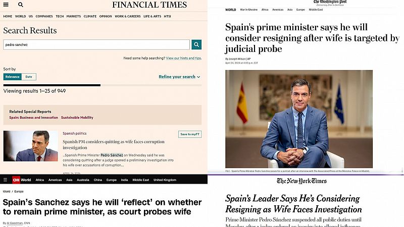 Así ha recogido la prensa internacional la carta de Pedro Sánchez - Informativo 24h | Ver