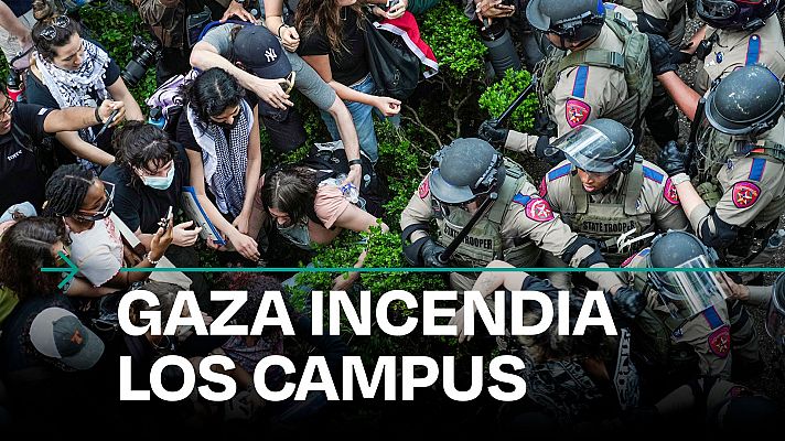 Centenares de estudiantes universitarios detenidos en protestas contra la guerra de Gaza en EE.UU.