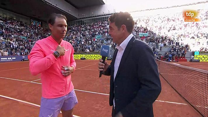 Madrid Open de Tenis - Rafa Nadal, tras su victoria: "He tenido la suerte de jugar enfrente de este público por mucho tiempo"
