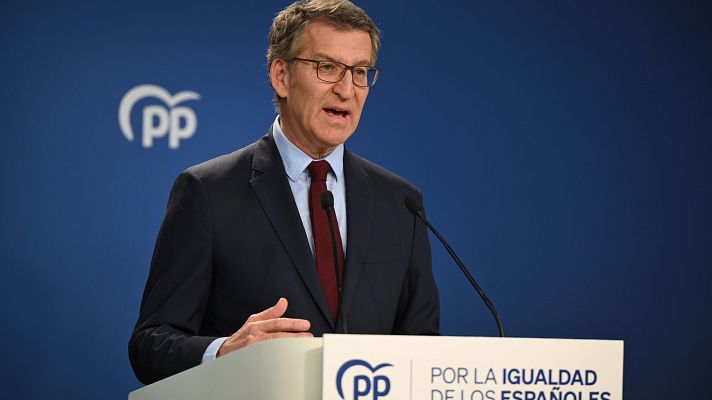 Telediario 2 - Núñez Feijóo cree que Sánchez no va a dimitir y que se trata de una maniobra de supervivencia