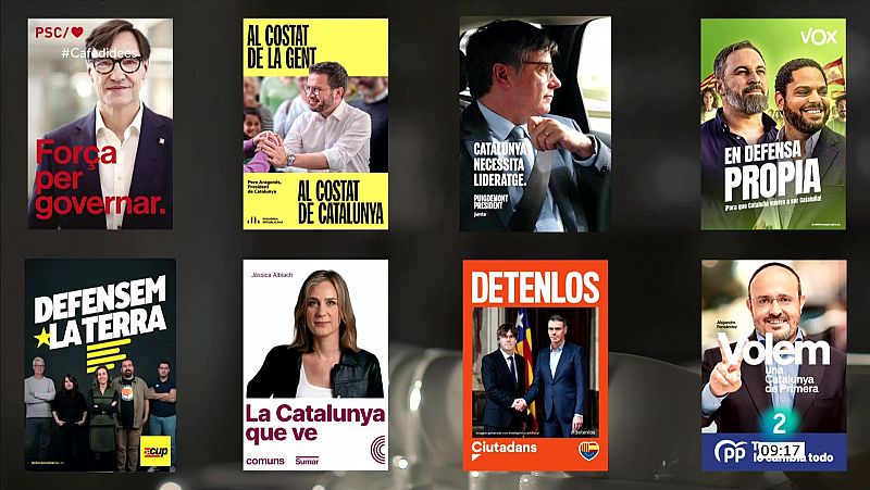 Què diuen els cartells electorals del 12-M?