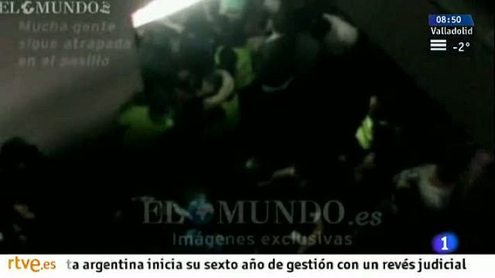 Telediario 1 - Imágenes de la avalancha del Madrid Arena