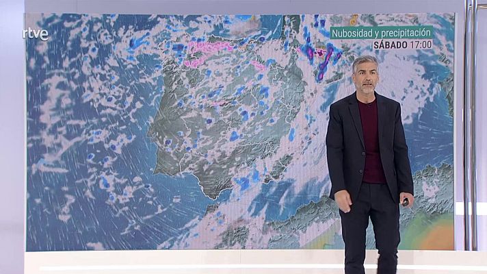 El tiempo - Posibilidad de algún chubasco localmente fuerte en Galicia y oeste de Asturias. Intervalos de poniente fuerte en Alborán