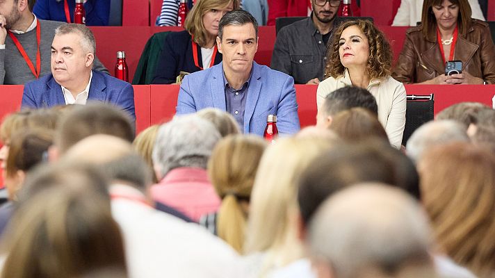 Telediario 2 - El PSOE echa el resto en un Comité Federal clave y en abierto para retener a Sánchez como presidente