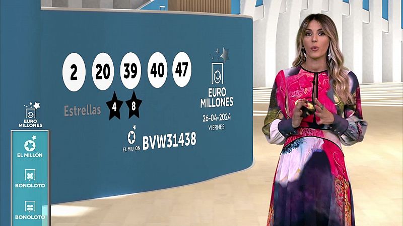 Sorteo de la Bonoloto y Euromillones del 26/04/2024 - ver ahora