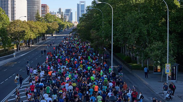 Telediario 1 - Los expertos aconsejan una preparación adecuada tras 165 atendidos en la maratón de Madrid