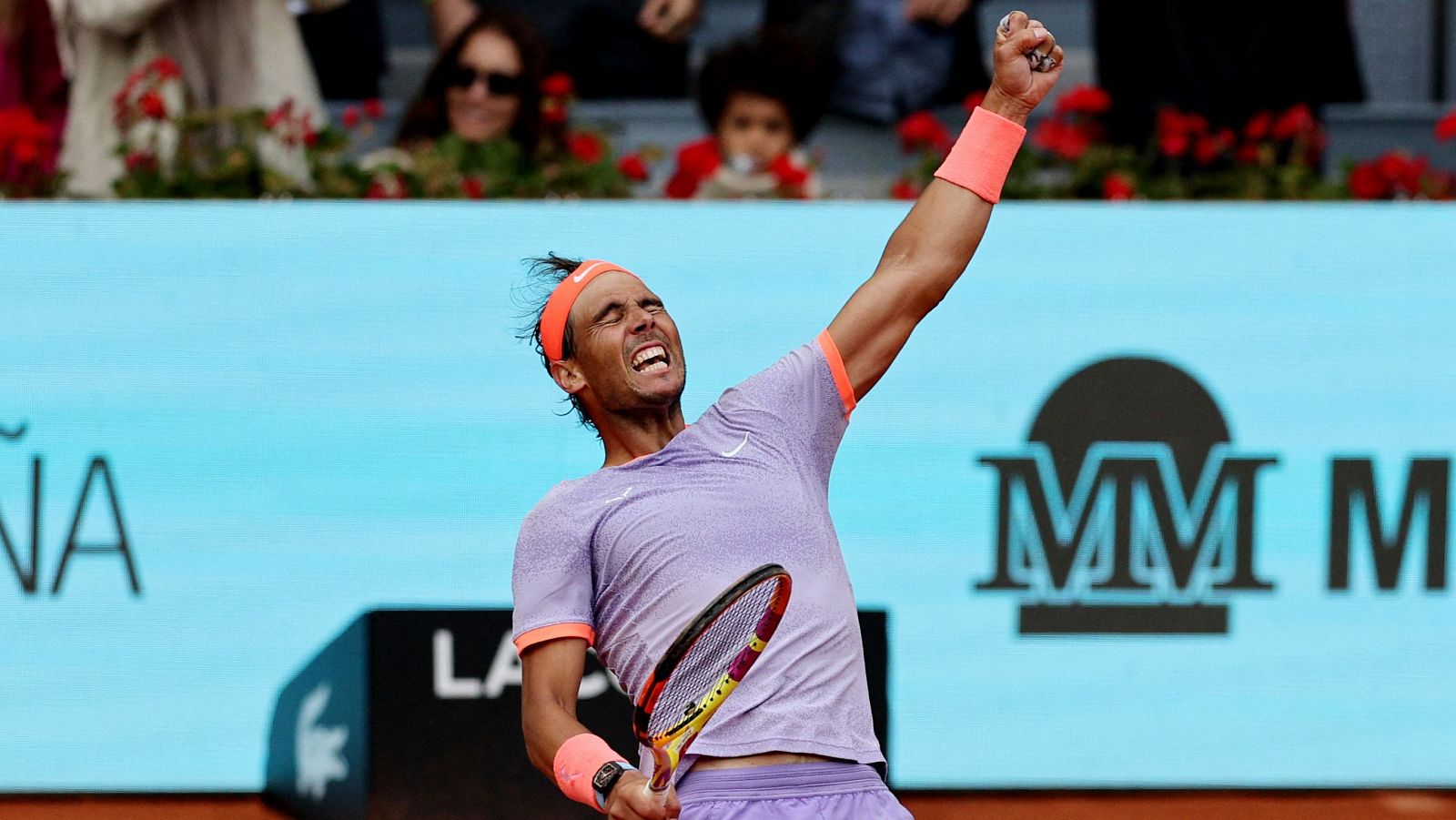 Rafa Nadal analiza su triunfo contra Cachín en el Mutua Madrid Open