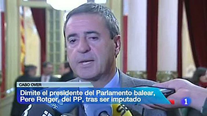 Telediario 1 - Dimite el presidente del Parlamento balear