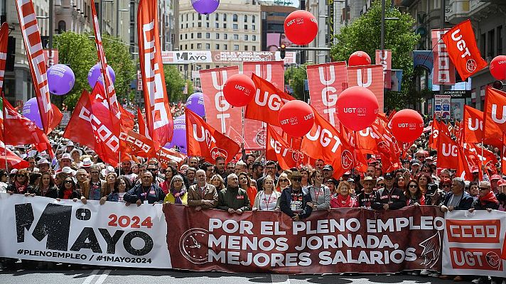 Telediario 1 - Día del Trabajo 2024: los manifestantes piden más reformas sociales y avances democráticos