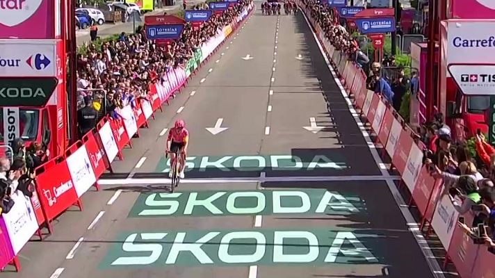 Ciclismo - Faulkner gana en Zaragoza la cuarta etapa de La Vuelta