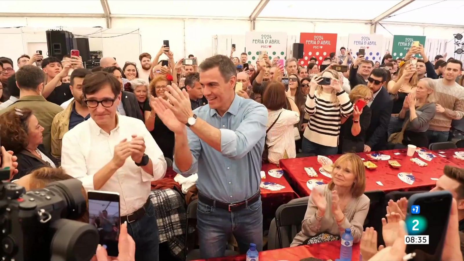 El president Sánchez irromp en públic un dia abans del previst