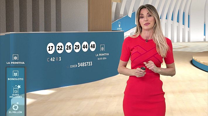 Loterías - Sorteo de la Lotería Nacional, Bonoloto, Primitiva y Jóker del 02/05/2024