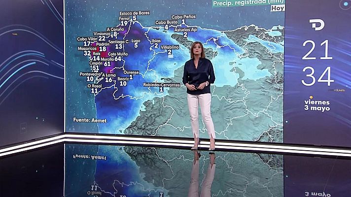 El tiempo - Intervalos de viento fuerte en la costa noroeste de Galicia