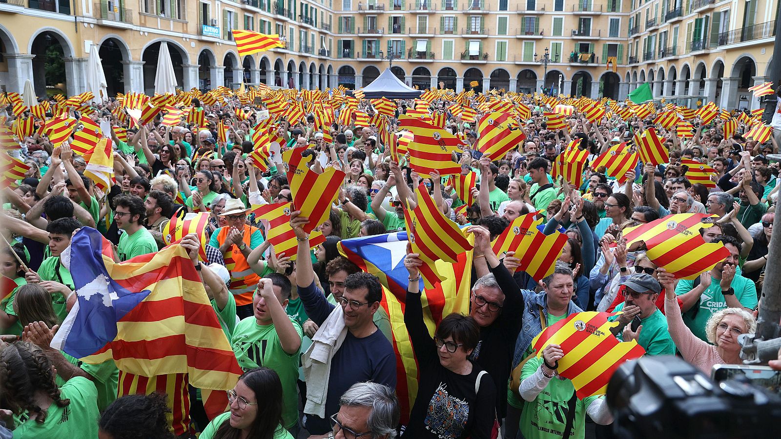 Manifestación en Palma en defensa del catalán en Baleares