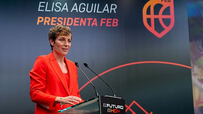 Baloncesto en RTVE - Elisa Aguilar, reelegida presidenta de la FEB: "Tenemos que ser un espejo para las niñas"