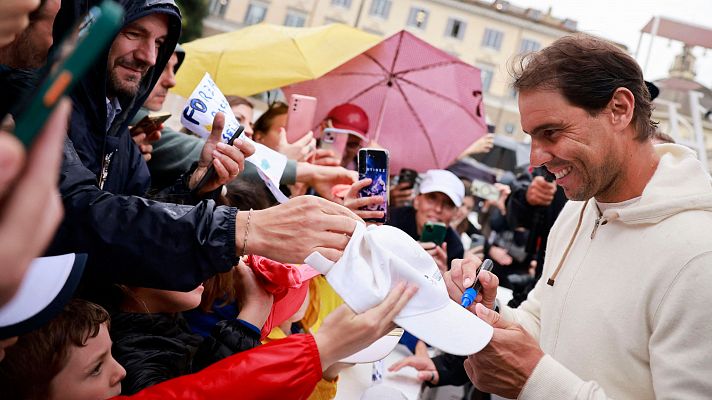 Telediario 2 - Expectación en Roma para ver a Rafa Nadal en su último año