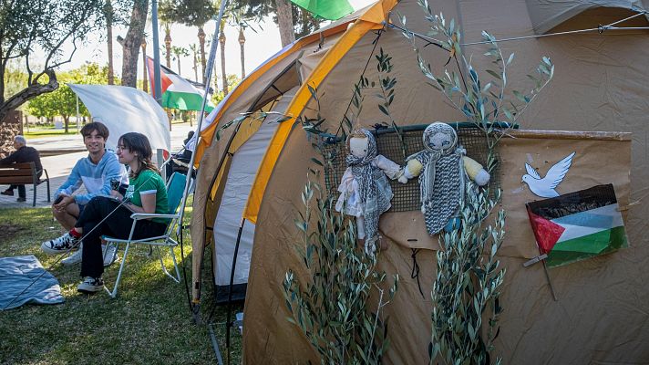Telediario 2 - El el Gobierno acusa al PP de "criminalizar" las protestas por Gaza