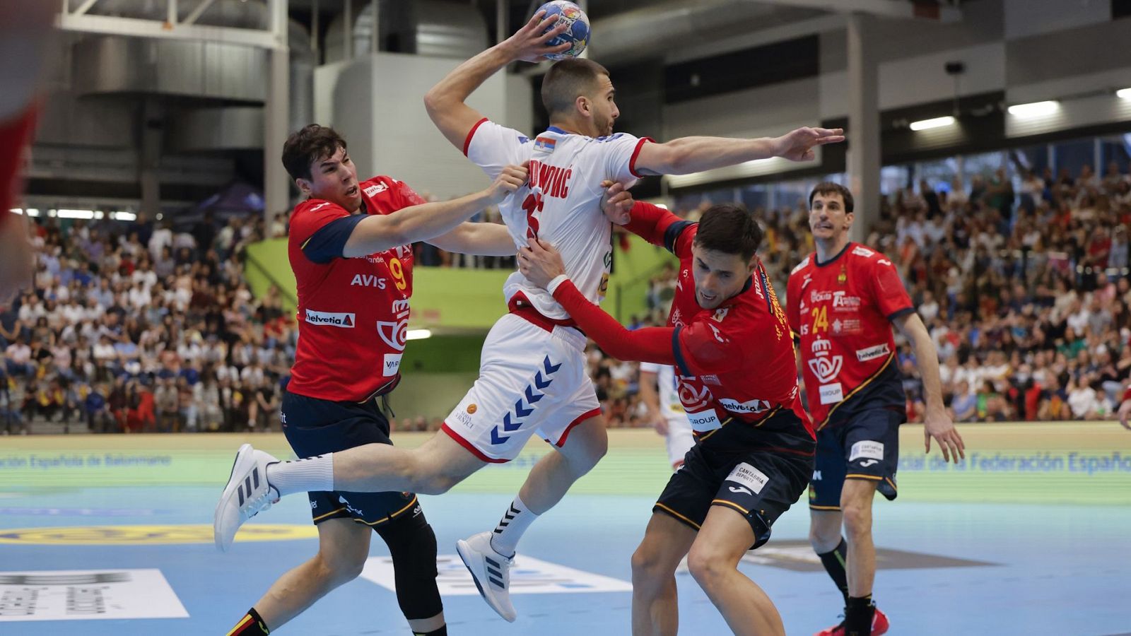 Balonmano - Clasificación Campeonato del Mundo masculino. Play Off ida: España - Serbia