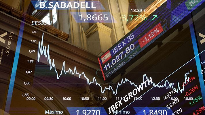 El BBVA cae un 6,71% en la Bolsa de Madrid tras lanzar una opa hostil al Sabadell