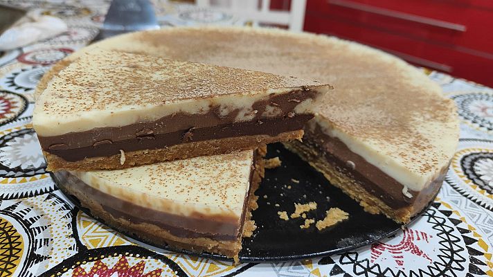 Receta de tarta de tres chocolates