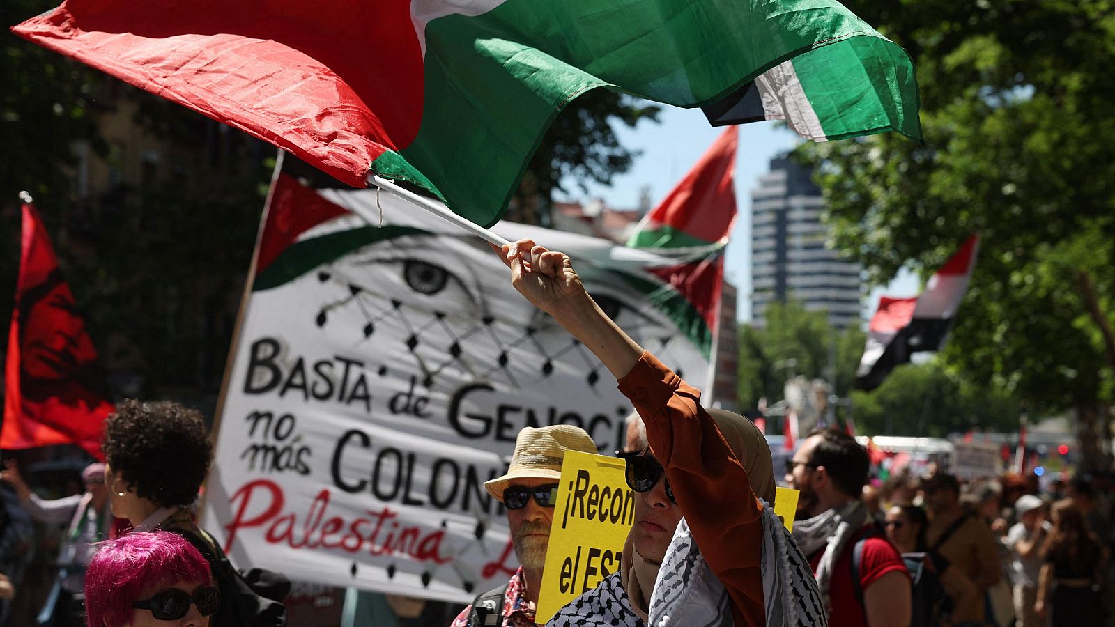 Protestas en ciudades españolas piden el fin de la guerra en Gaza