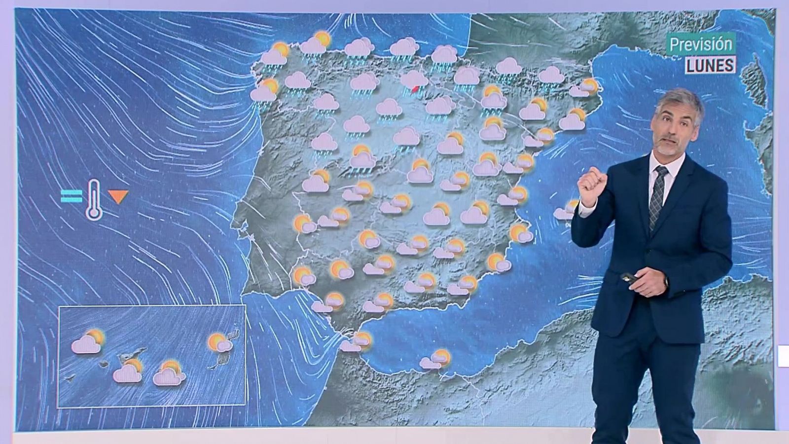 Probabilidad de precipitaciones localmente fuertes en el este de Asturias, Cantabria, País Vasco, Rioja, Navarra y norte de Burgos - ver ahora
