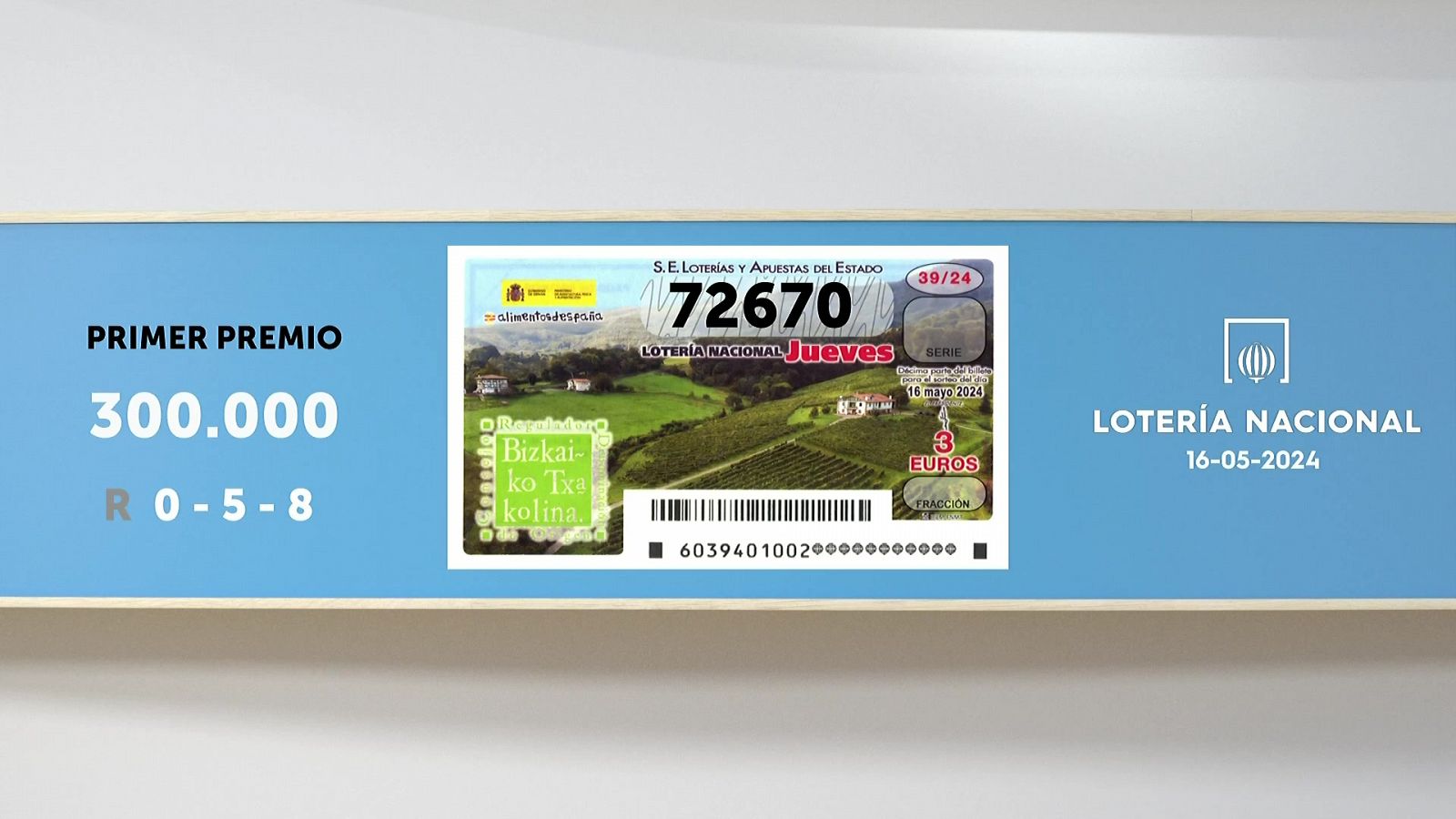 Sorteo de la Lotería Nacional del 16/05/2024 - Ver ahora