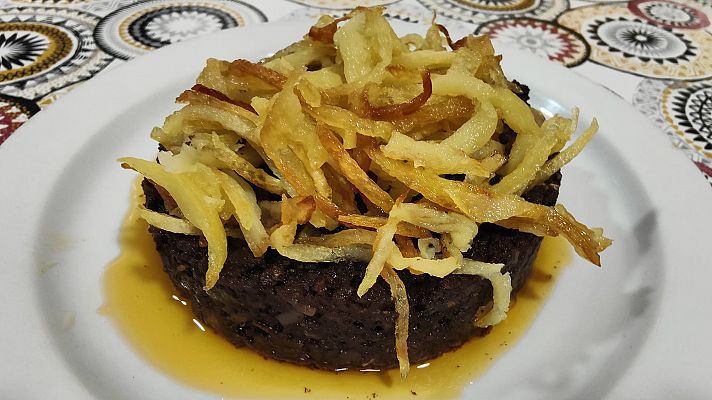 Receta de revuelto de morcilla con manzana