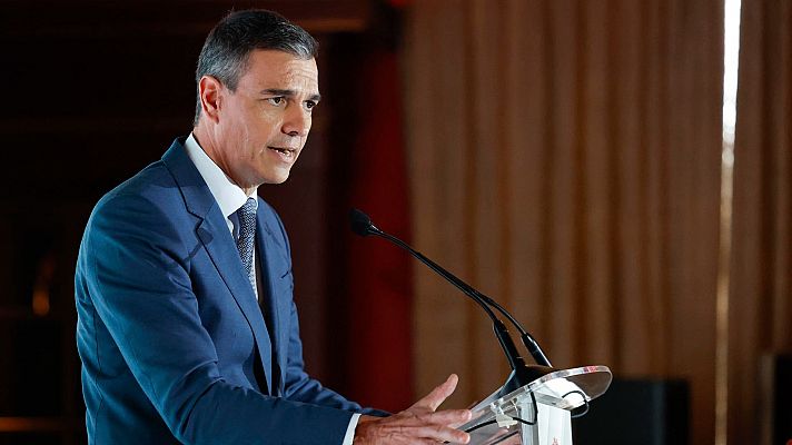 Telediario 1 - Sánchez señala que el reconocimiento del Estado de Palestina no será el próximo martes sino "en los días siguientes"