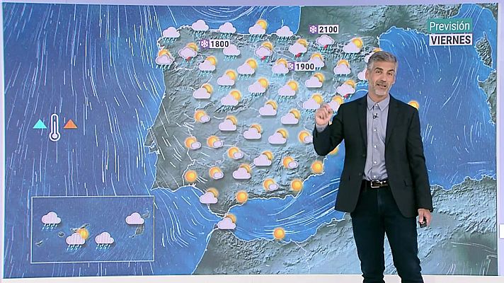 El tiempo - Chubascos localmente fuertes en Cataluña