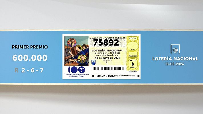 SELAE - Sorteo de la Lotería Nacional del 18 05 24