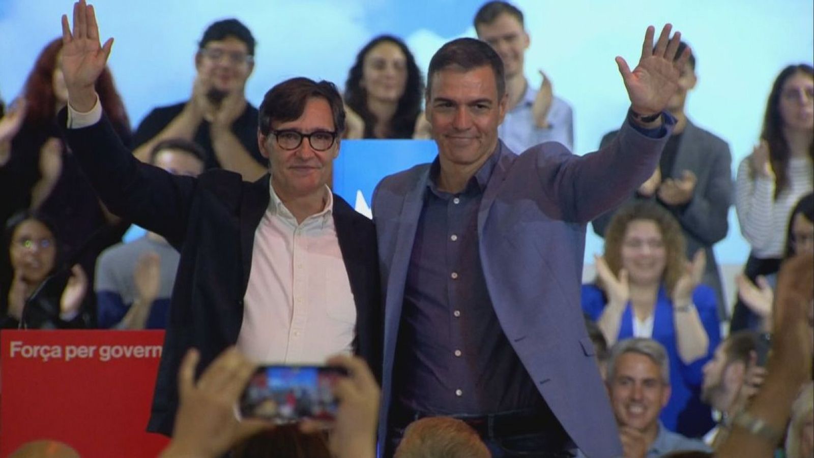 Celebració socialista per la victòria del PSC el 12-M - L'Informatiu | Veure