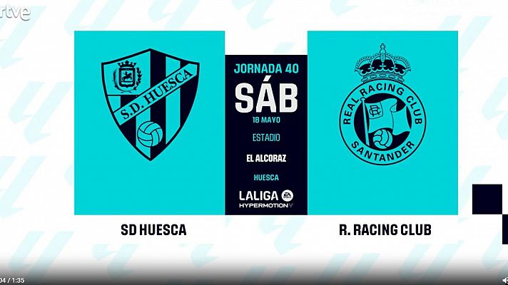 Huesca - Racing: resumen del partido, 40ª jornada