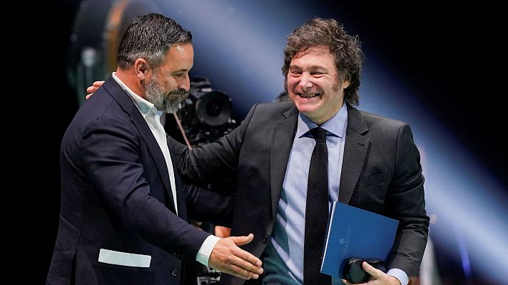 Telediario Fin de Semana - Milei arremete en Madrid contra el socialismo y la justicia social