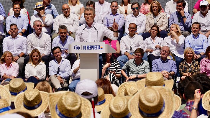 Feijóo acusa a Sánchez de "dividir" y llama a llenar las urnas en las elecciones europeas