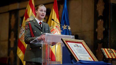 El discurso de la princesa Leonor tras el homenaje de las instituciones aragonesas