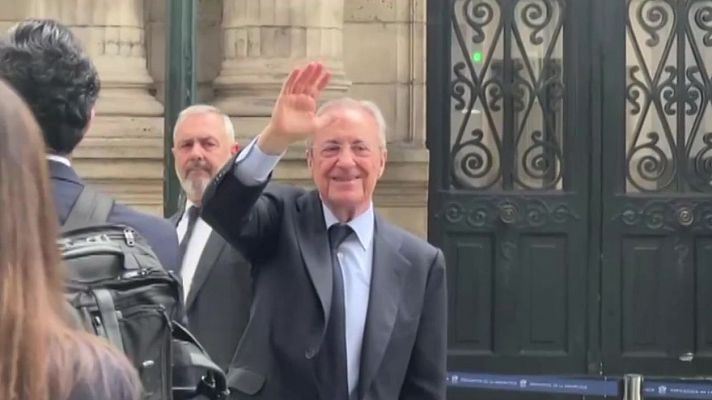 Florentino Pérez, en París, un día después de la despedida de Mbappé