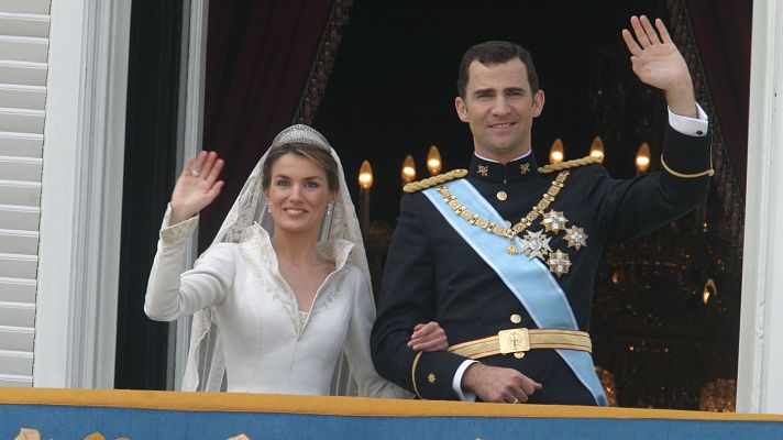 Telediario 1 - Se cumplen 20 años de la boda del rey Felipe VI y la reina Letizia